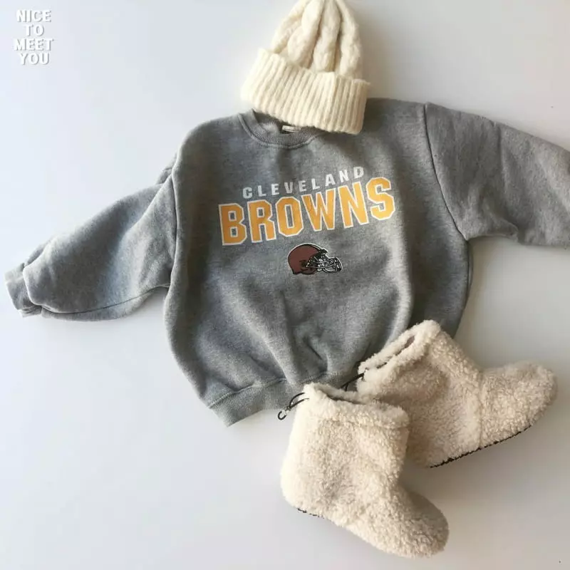 Nice To Meet You - Korean Children Fashion - #littlefashionista - Browns Sweatshirt - 9