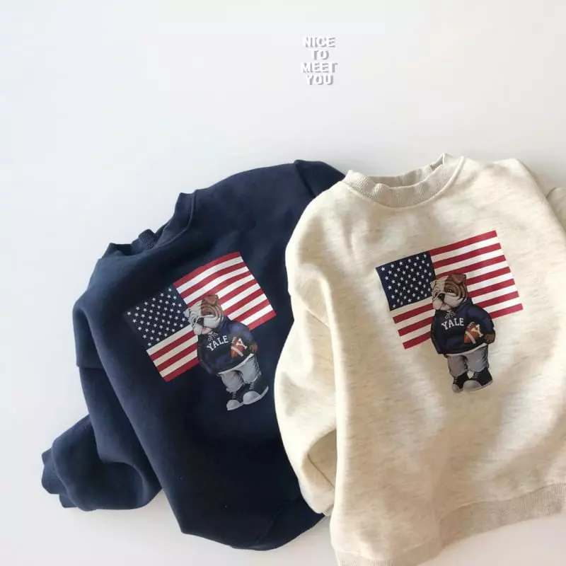 Nice To Meet You - Korean Children Fashion - #littlefashionista - Bull Dot Sweatshirt - 6