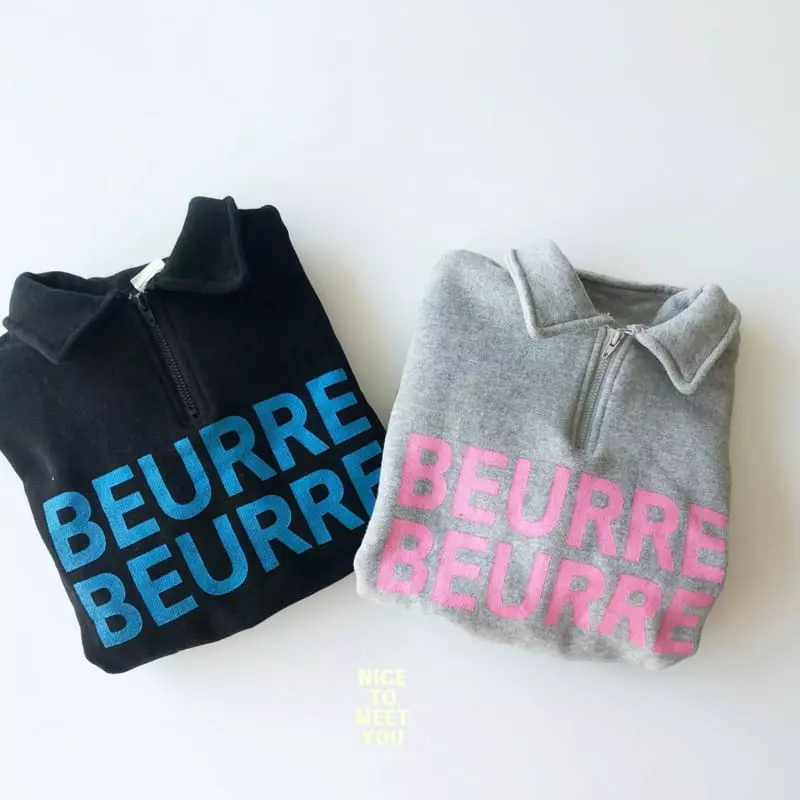 Nice To Meet You - Korean Children Fashion - #littlefashionista - Butter Collar Sweatshirt - 5