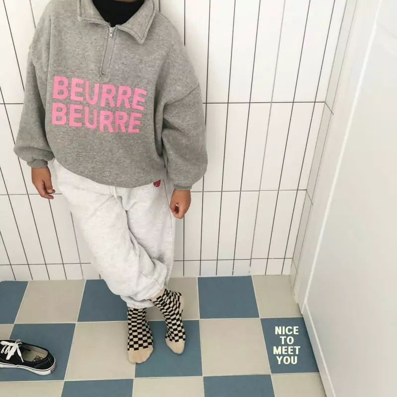 Nice To Meet You - Korean Children Fashion - #minifashionista - Butter Collar Sweatshirt - 7