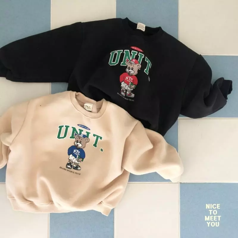 Nice To Meet You - Korean Children Fashion - #minifashionista - Unit Sweatshirt