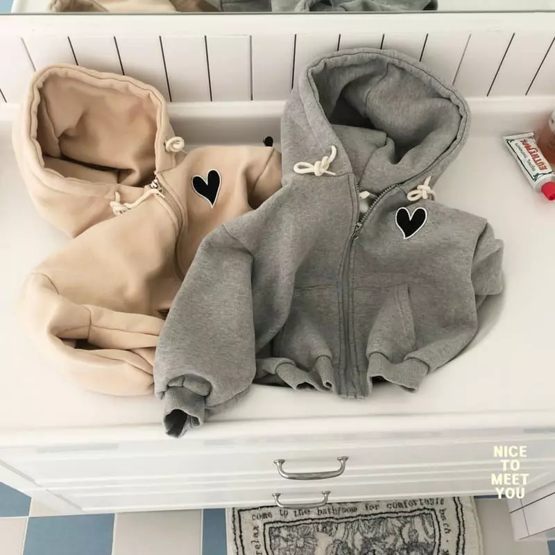 Nice To Meet You - Korean Children Fashion - #minifashionista - Heart Zip-up - 7