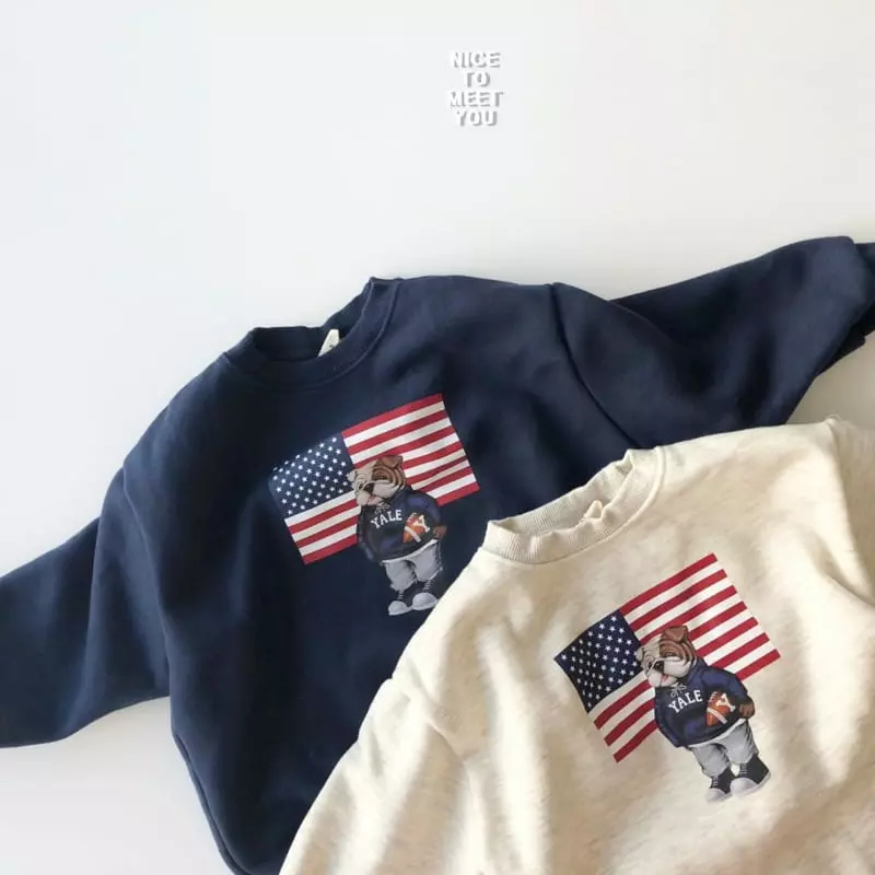 Nice To Meet You - Korean Children Fashion - #prettylittlegirls - Bull Dot Sweatshirt - 9
