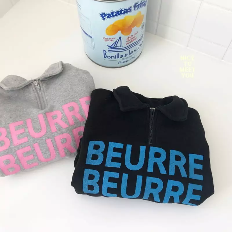 Nice To Meet You - Korean Children Fashion - #stylishchildhood - Butter Collar Sweatshirt - 11