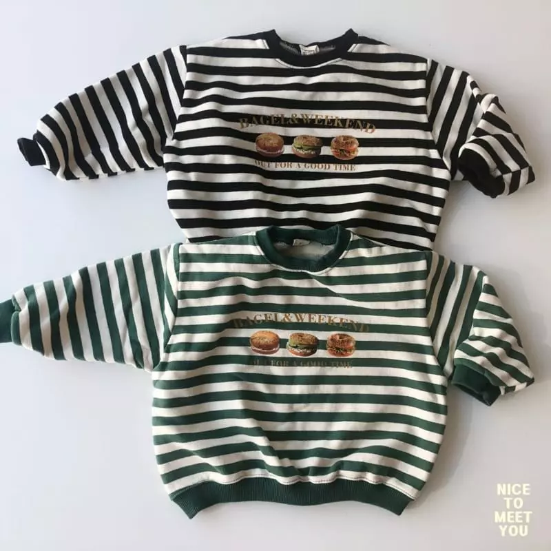Nice To Meet You - Korean Children Fashion - #stylishchildhood - Bagle Sweatshirt - 3