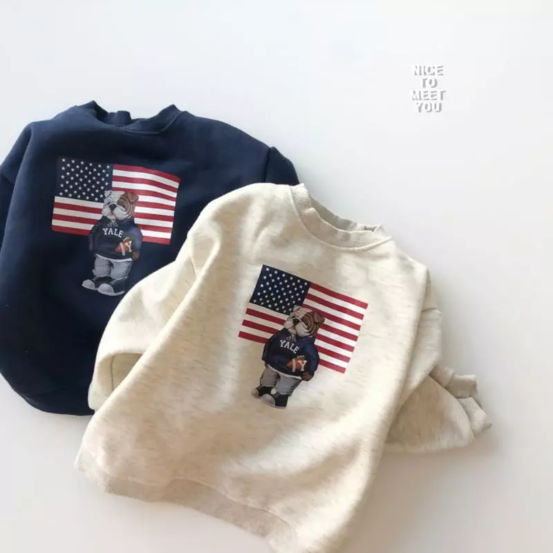 Nice To Meet You - Korean Children Fashion - #todddlerfashion - Bull Dot Sweatshirt - 10