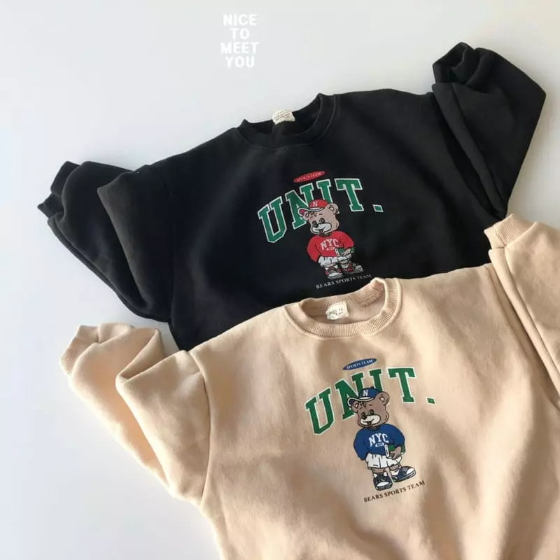 Nice To Meet You - Korean Children Fashion - #todddlerfashion - Unit Sweatshirt - 3