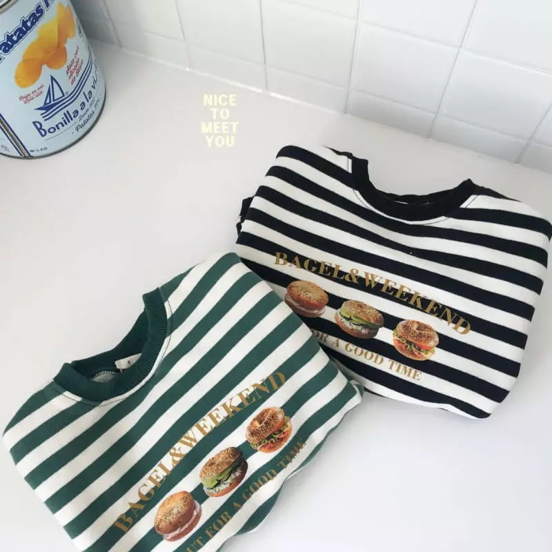 Nice To Meet You - Korean Children Fashion - #todddlerfashion - Bagle Sweatshirt