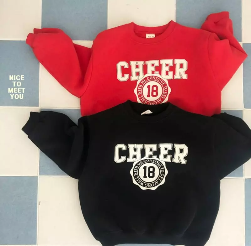 Nice To Meet You - Korean Children Fashion - #toddlerclothing - Cheer Up Sweatshirt - 6