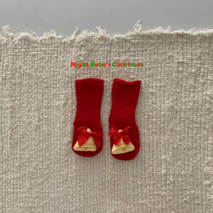 Night Bebe - Korean Baby Fashion - #babyboutiqueclothing - Bebe Merry Christmas Socks - 3