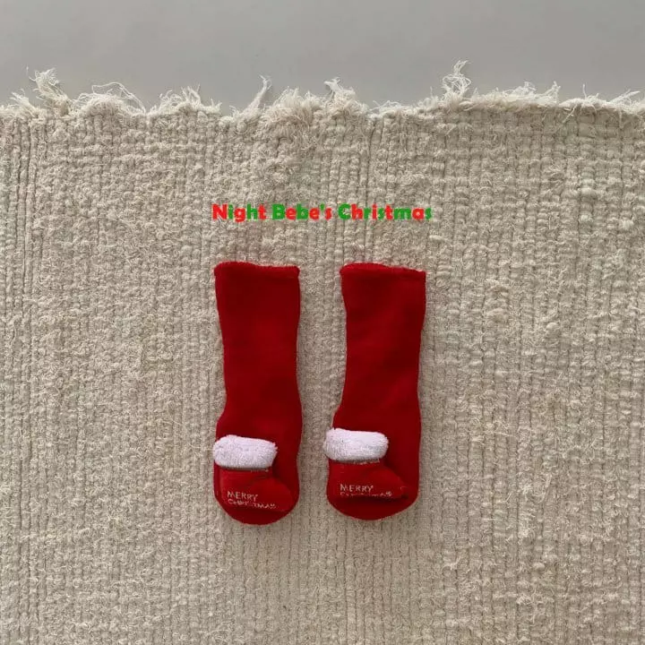 Night Bebe - Korean Baby Fashion - #babyboutiqueclothing - Bebe Merry Christmas Socks - 4