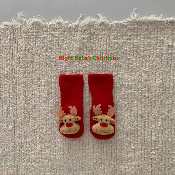 Night Bebe - Korean Baby Fashion - #babyfashion - Bebe Merry Christmas Socks - 5