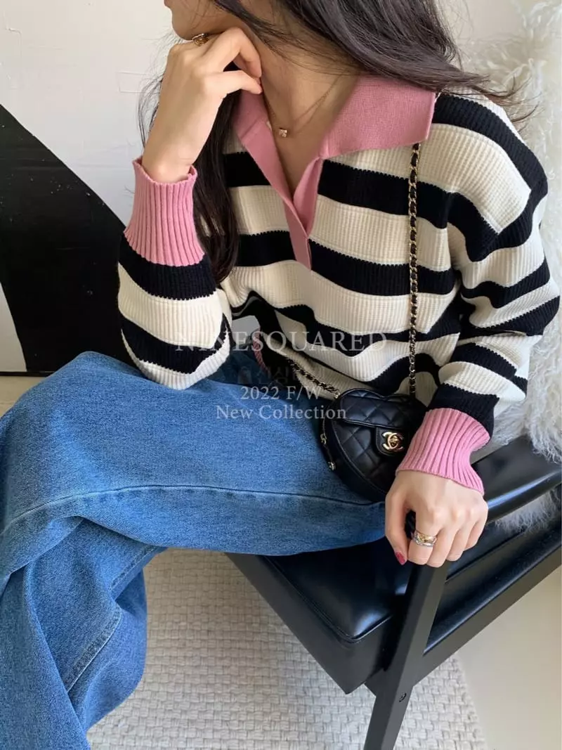 Ninesquared - Korean Women Fashion - #momslook - Andy Whole Knit Tee - 3