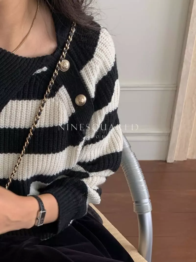 Ninesquared - Korean Women Fashion - #vintageinspired - Loud Knit Tee - 3