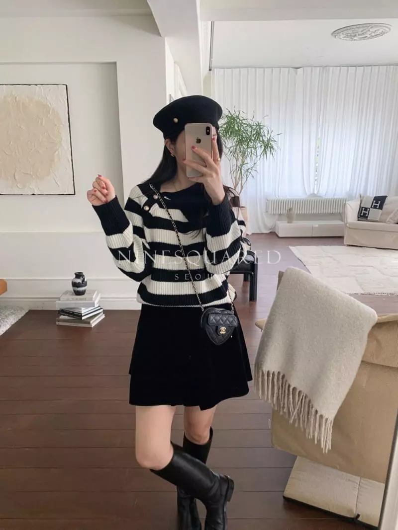 Ninesquared - Korean Women Fashion - #vintageinspired - Loud Knit Tee - 4