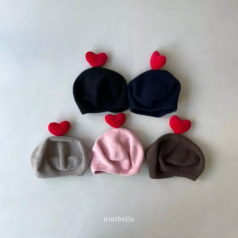 Ninibello - Korean Baby Fashion - #onlinebabyshop - Wool Hear Beret Hat - 2