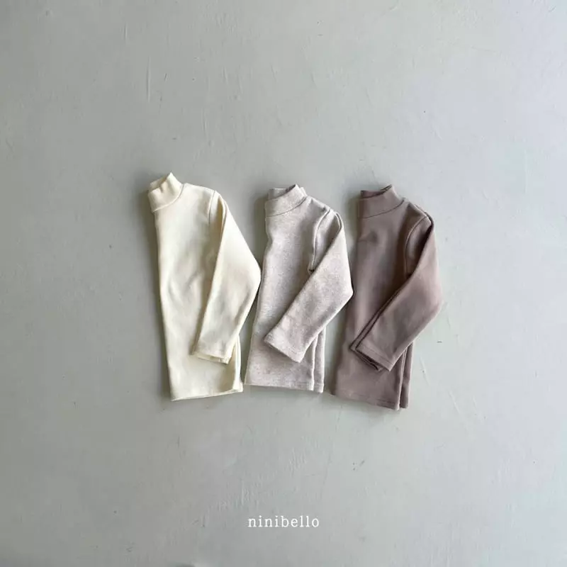 Ninibello - Korean Children Fashion - #childofig - Pock Dack Half Turtleneck Tee