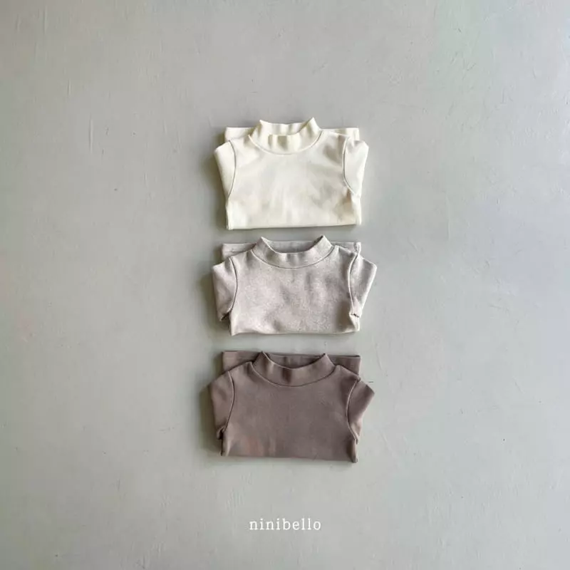Ninibello - Korean Children Fashion - #designkidswear - Pock Dack Half Turtleneck Tee - 3