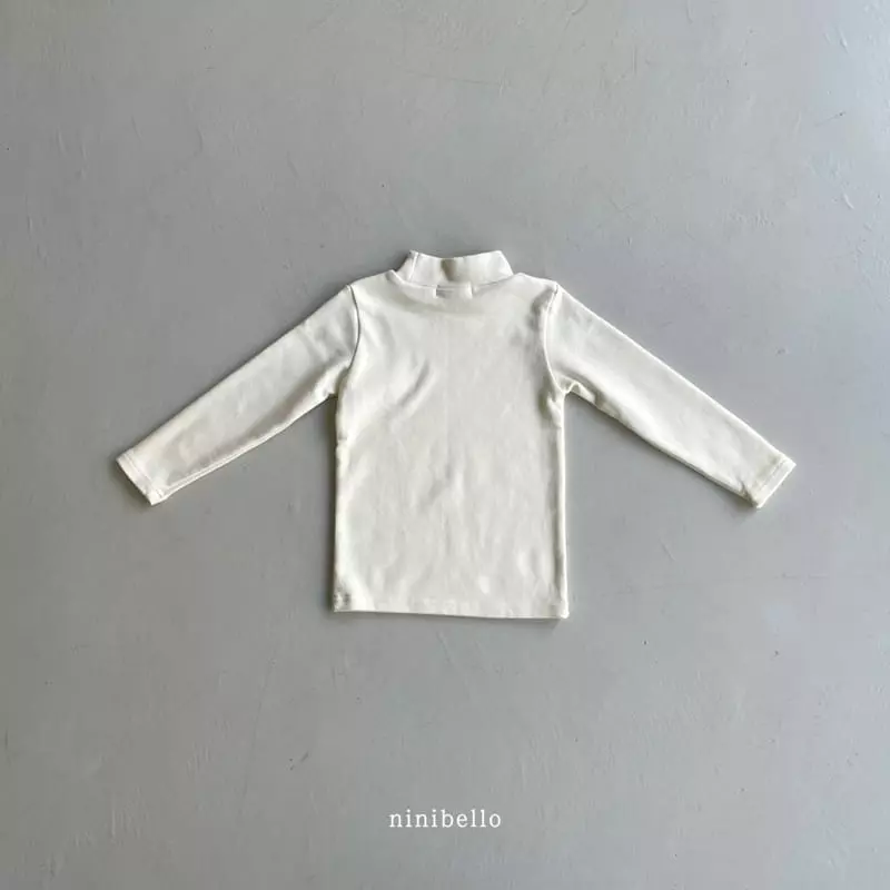 Ninibello - Korean Children Fashion - #kidsshorts - Pock Dack Half Turtleneck Tee - 6
