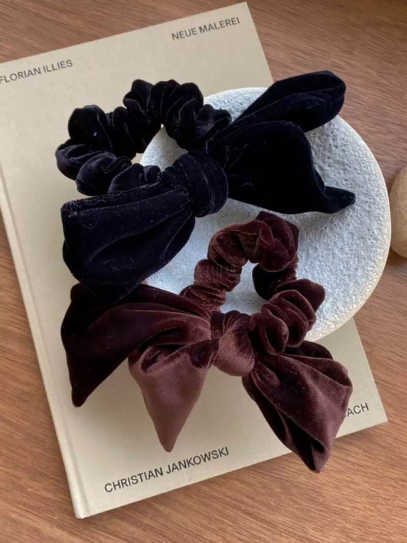 Nouveau - Korean Women Fashion - #momslook - Velvet Ribbon Hairband - 2