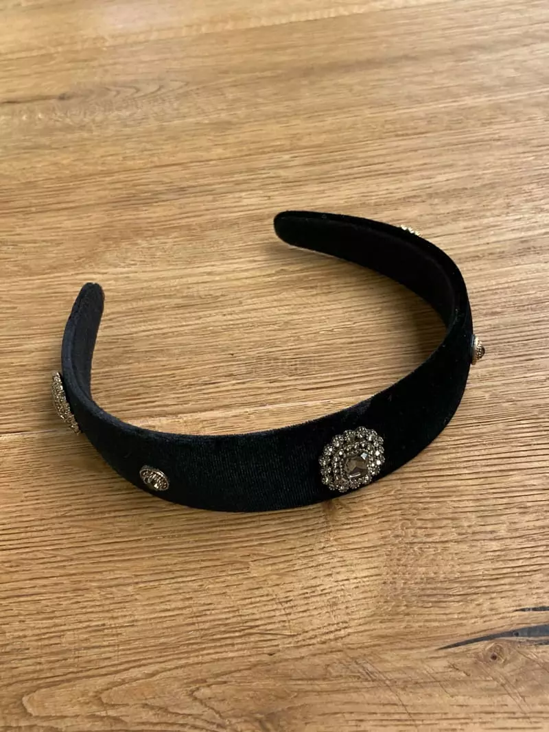 Nouveau - Korean Women Fashion - #momslook - Bebel Cubic Velvet Hairband - 5