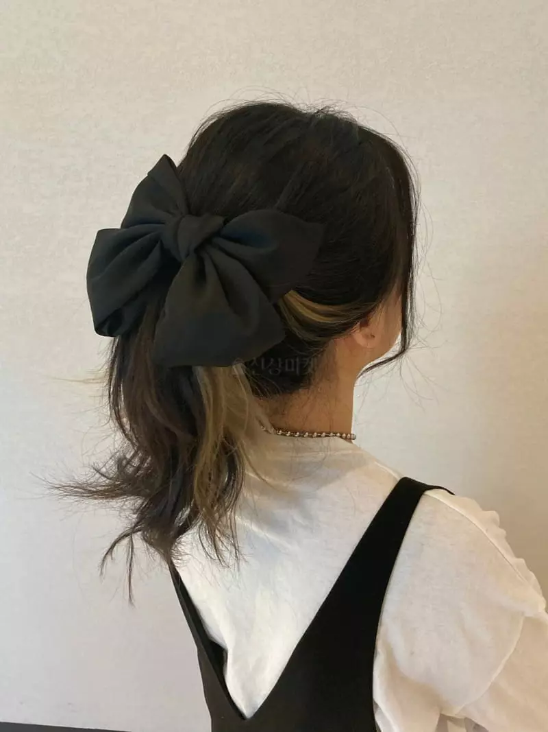 Nouveau - Korean Women Fashion - #momslook - Lovely Satin Ribbon Hairpin - 3