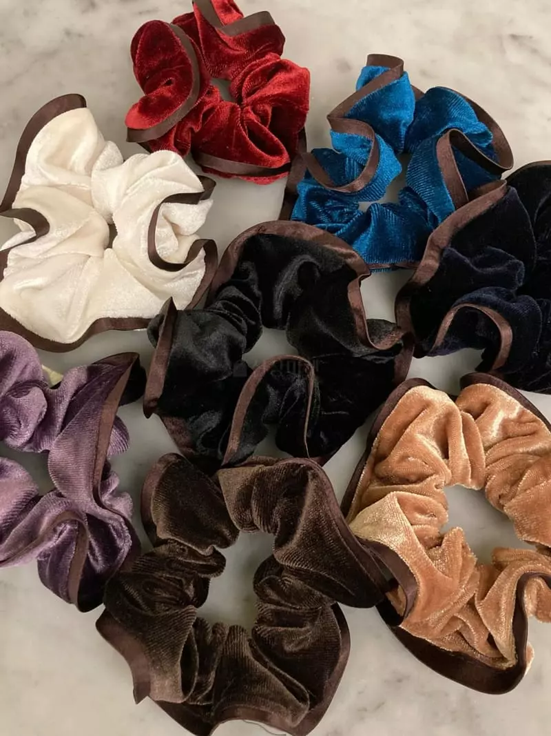 Nouveau - Korean Women Fashion - #vintagekidsstyle - Two Tone Velvet Hairband - 4
