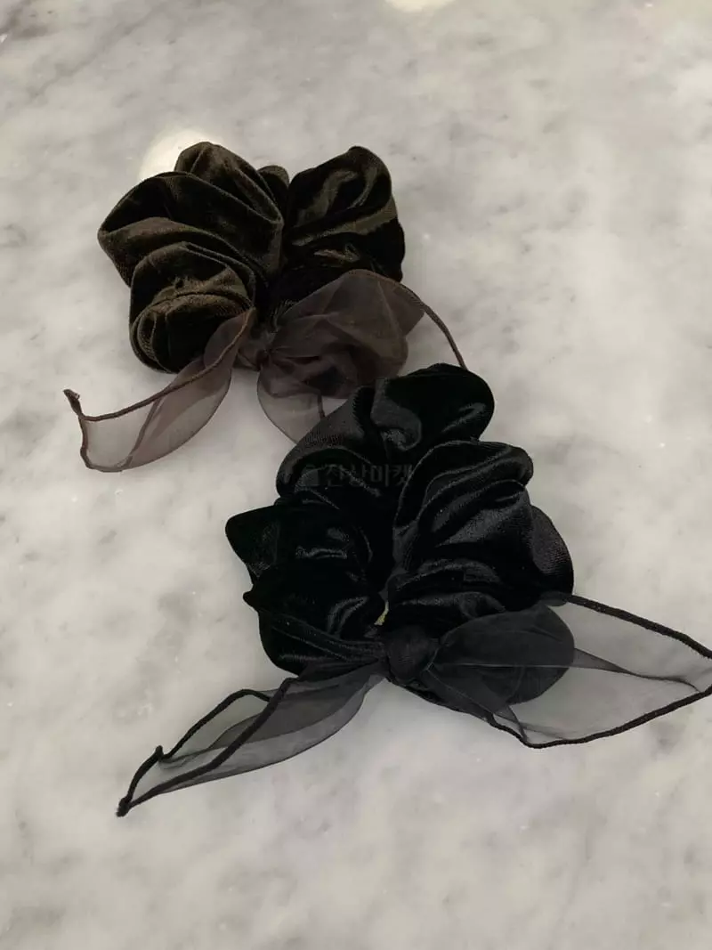 Nouveau - Korean Women Fashion - #pursuepretty - Organdi Ribbon Velvet Hairband