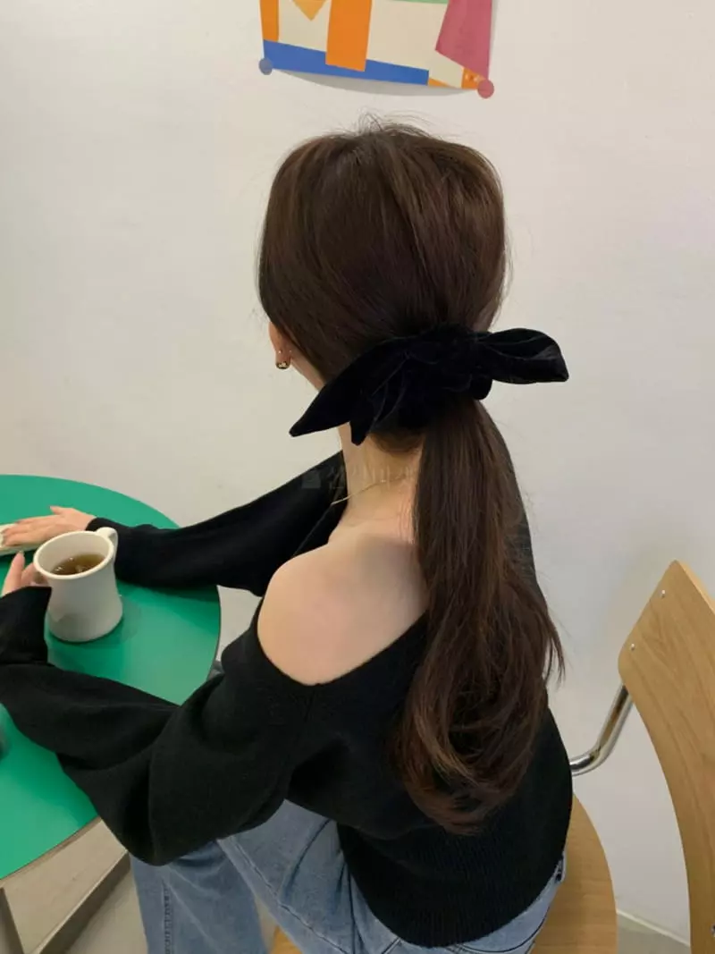 Nouveau - Korean Women Fashion - #womensfashion - Velvet Ribbon Hairband - 5