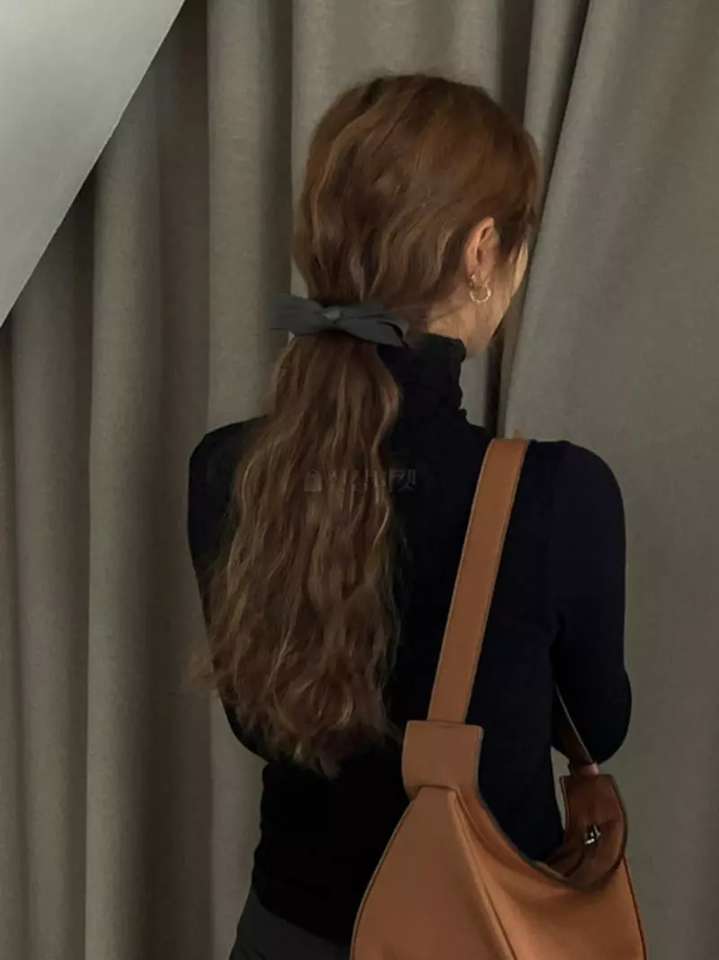 Nouveau - Korean Women Fashion - #womensfashion - Ribbon Leather Hairpin Big - 2