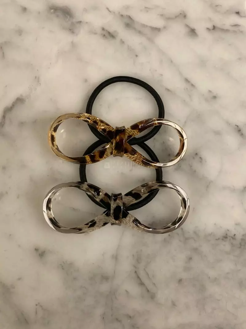 Nouveau - Korean Women Fashion - #womensfashion - Leopard Eight Ribbon Hairring - 3