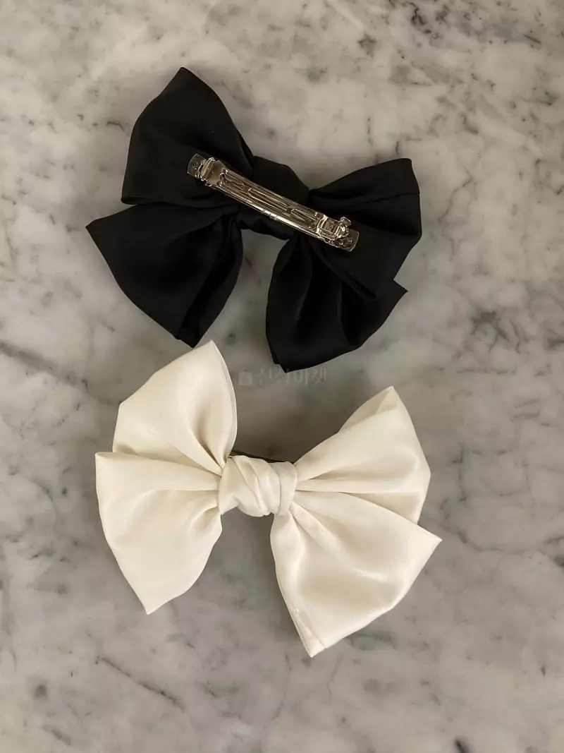 Nouveau - Korean Women Fashion - #womensfashion - Lovely Satin Ribbon Hairpin - 2