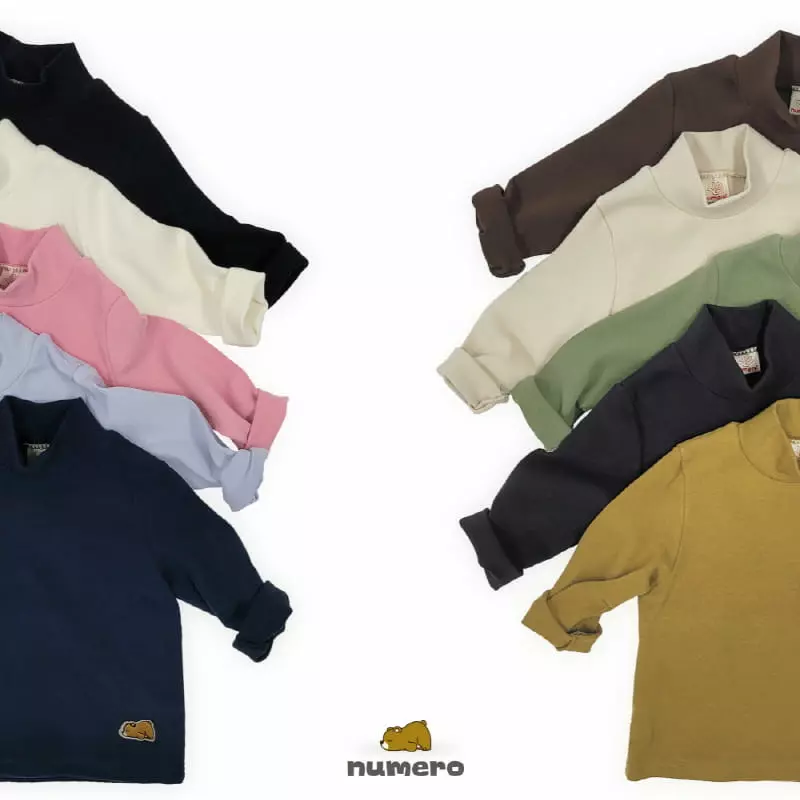 Numero - Korean Children Fashion - #childofig - Bear Turtleneck Tee