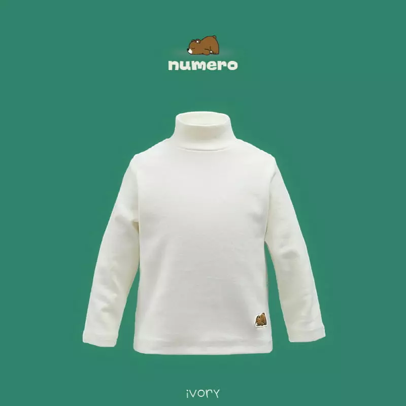 Numero - Korean Children Fashion - #designkidswear - Bear Turtleneck Tee - 3