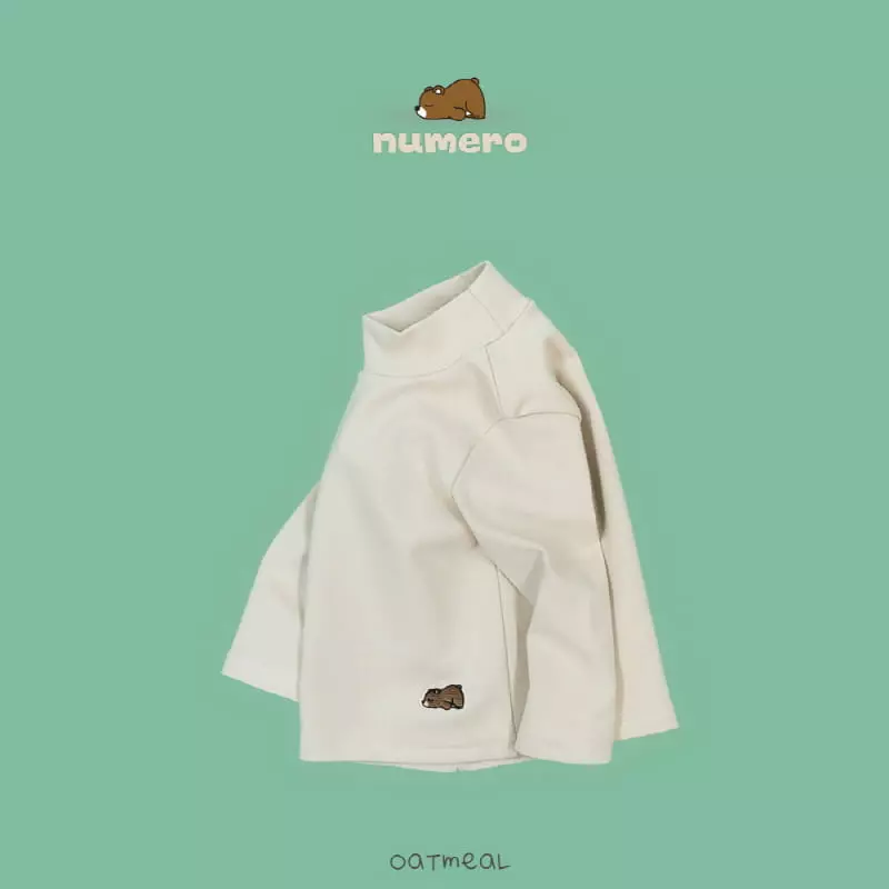 Numero - Korean Children Fashion - #designkidswear - Bear Turtleneck Tee - 4