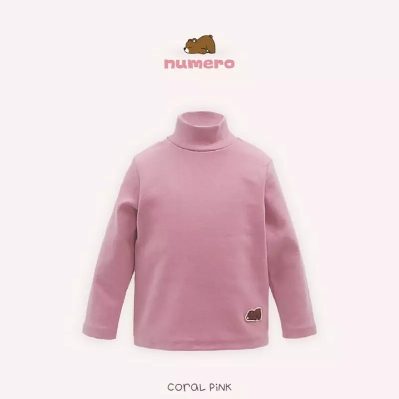 Numero - Korean Children Fashion - #kidsshorts - Bear Turtleneck Tee - 6