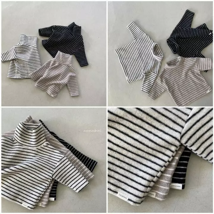 Nunubiel - Korean Baby Fashion - #babyoutfit - Beeb Snow Turtleneck Tee - 2