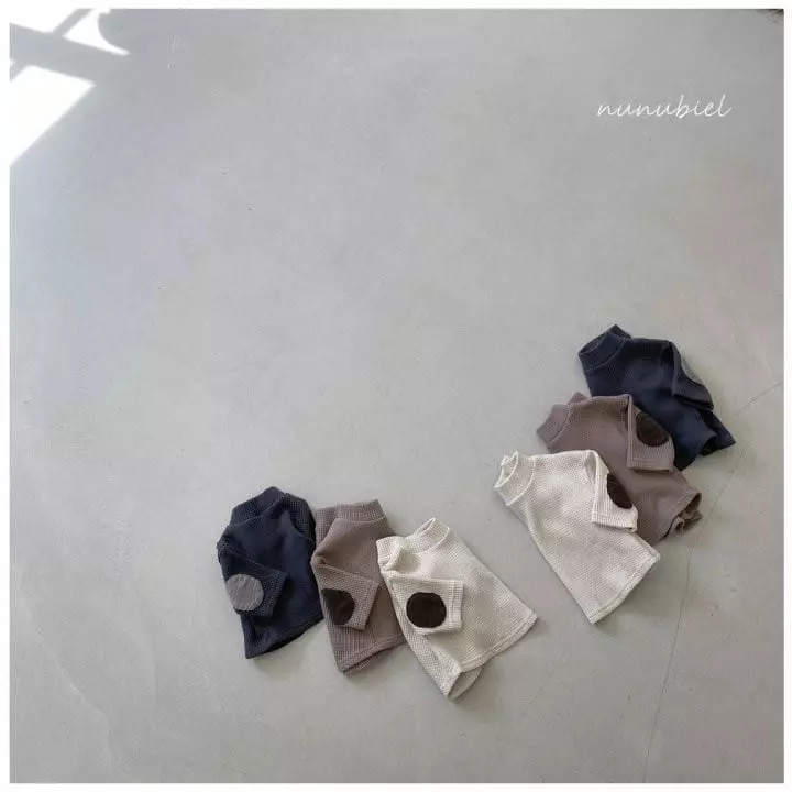 Nunubiel - Korean Baby Fashion - #babyoutfit - Bebe Waffle Turtleneck Tee - 3