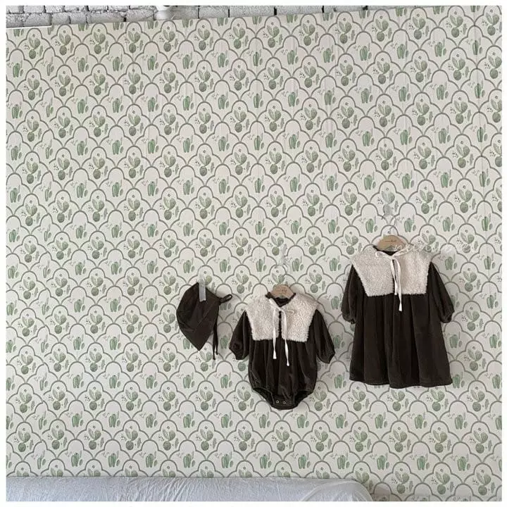 Nunubiel - Korean Baby Fashion - #onlinebabyboutique - Bebe Gray Romper Bonnet Set - 4
