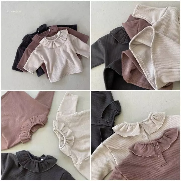 Nunubiel - Korean Baby Fashion - #smilingbaby - Kid Bebe Mink Frill Tee - 2
