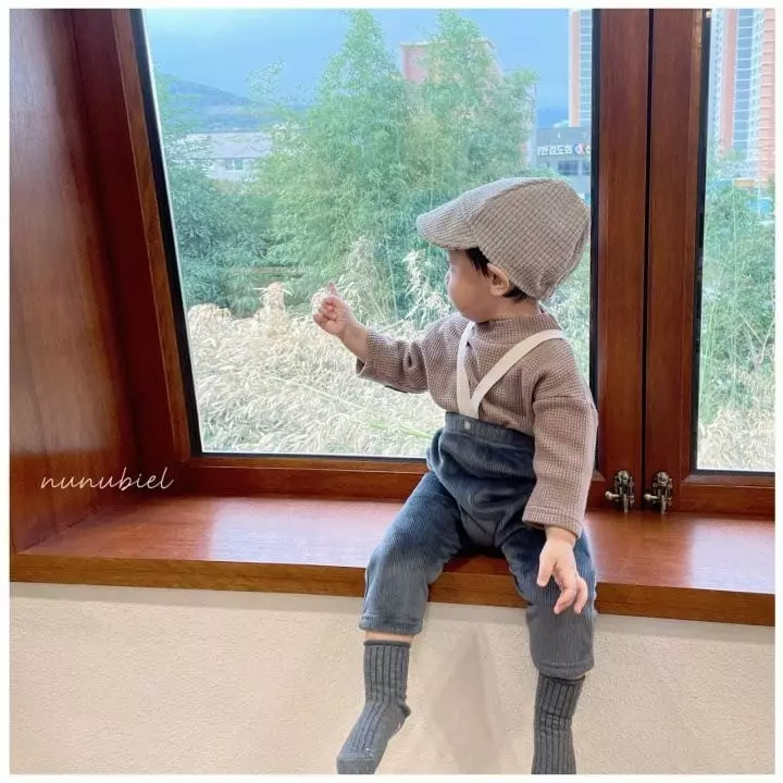 Nunubiel - Korean Baby Fashion - #smilingbaby - Bebe Waffle Turtleneck Tee - 8