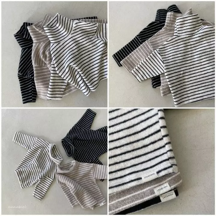 Nunubiel - Korean Children Fashion - #littlefashionista - Kid Snow Turtleneck Tee - 2