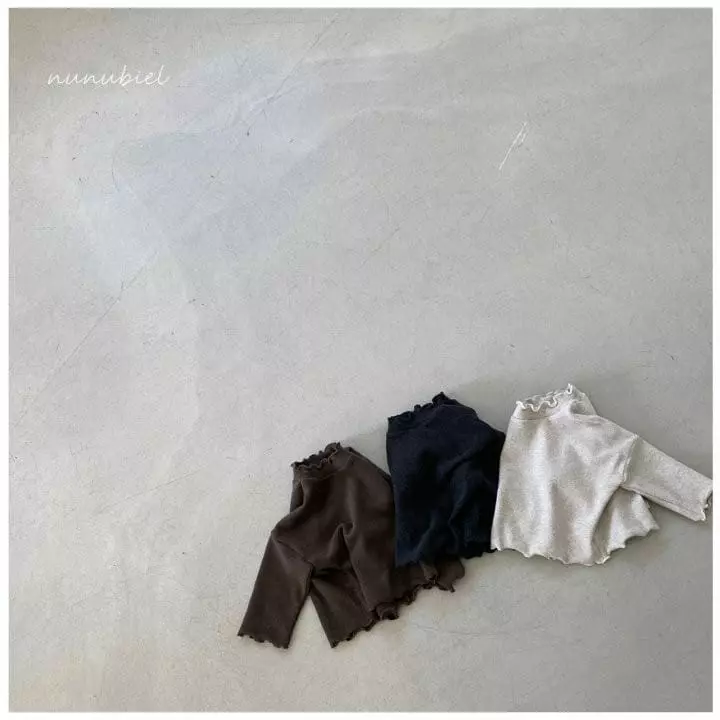 Nunubiel - Korean Children Fashion - #magicofchildhood - Kid Shirring Turtleneck Tee