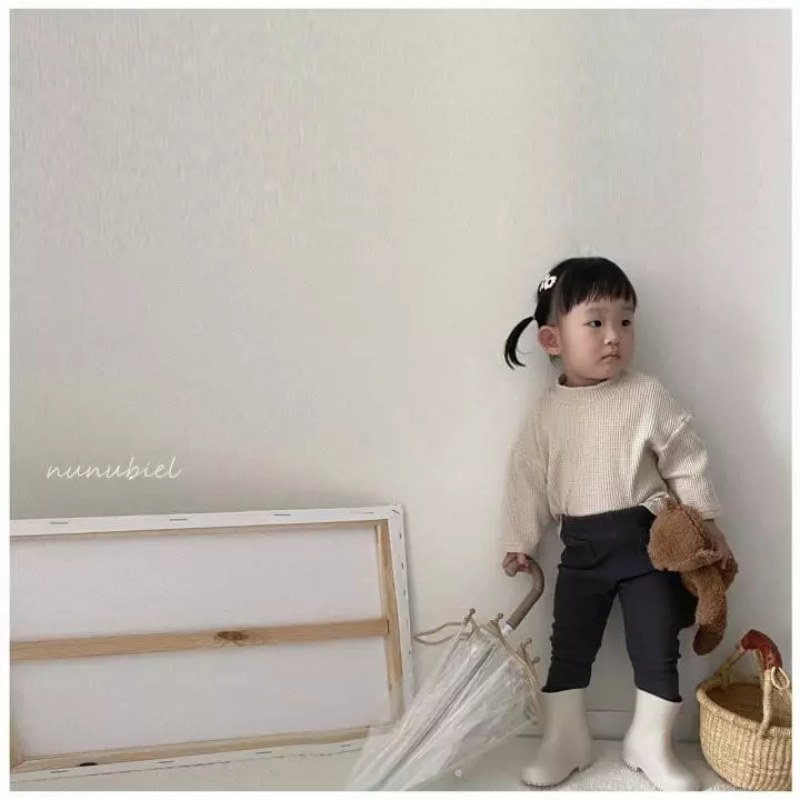 Nunubiel - Korean Children Fashion - #toddlerclothing - Kid Waffle Turtleneck Tee - 7
