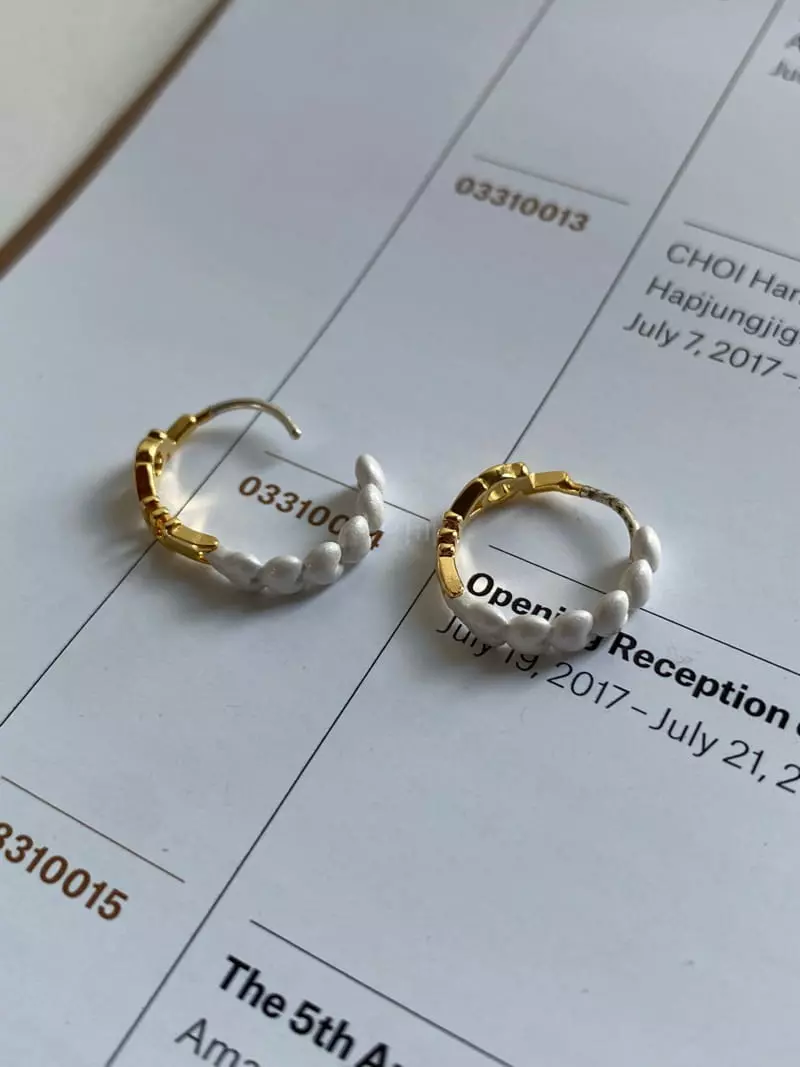 Nyunyu Wear - Korean Women Fashion - #momslook - Coating Love Earring - 3