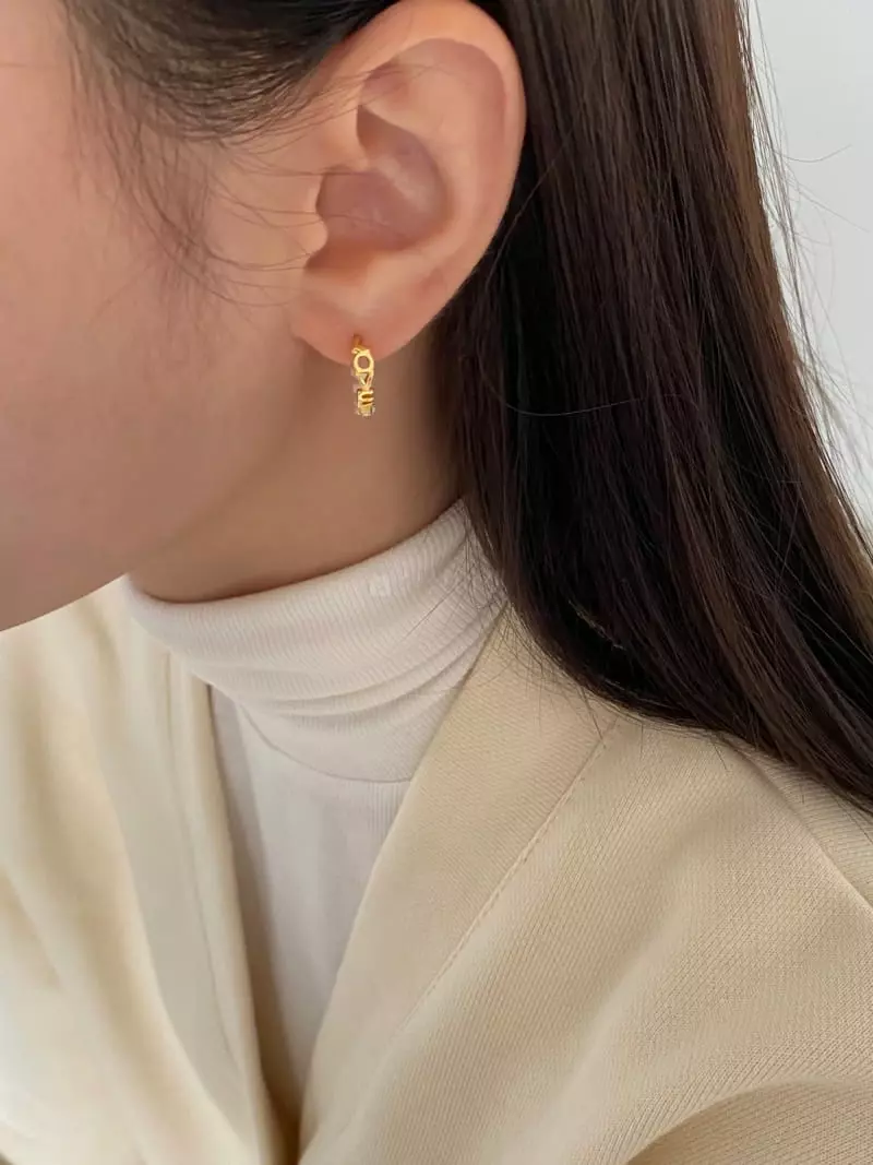 Nyunyu Wear - Korean Women Fashion - #momslook - Coating Love Earring - 7