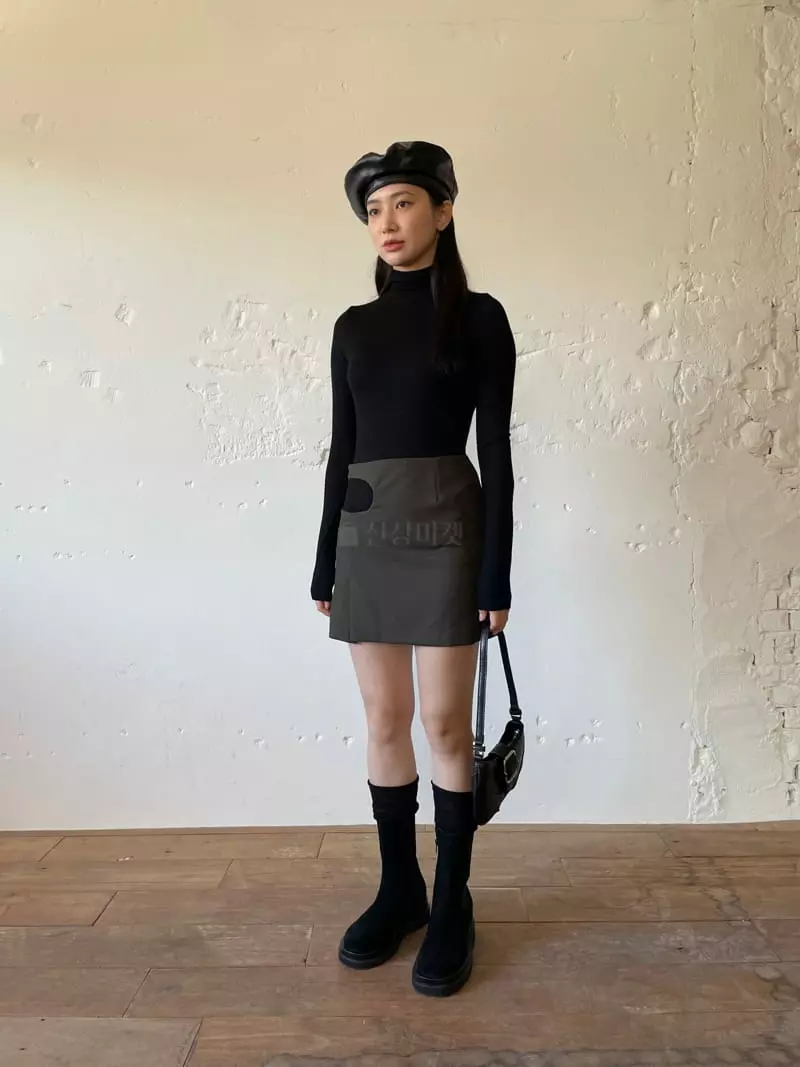 Nyunyu Wear - Korean Women Fashion - #momslook - Curve Skirt - 2