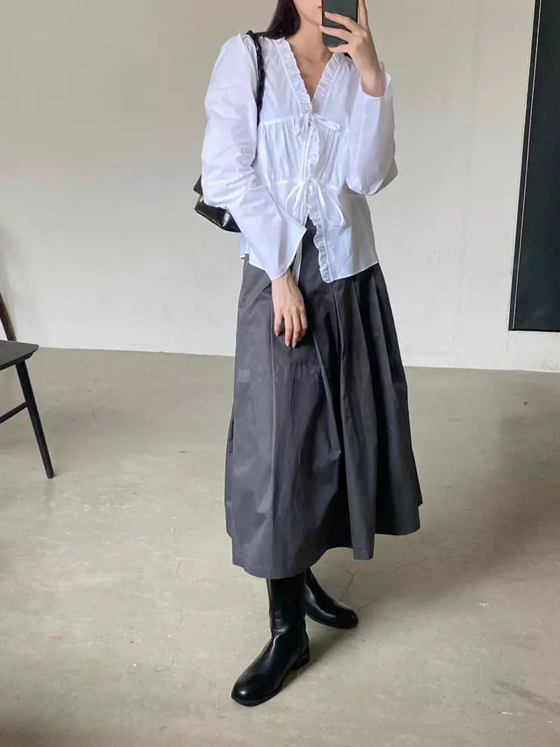Nyunyu Wear - Korean Women Fashion - #momslook - Marron Skirt - 12