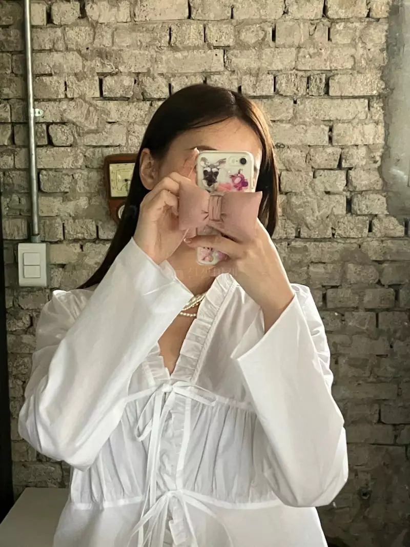 Nyunyu Wear - Korean Women Fashion - #momslook - Leja Ribbon Grip Tok - 6