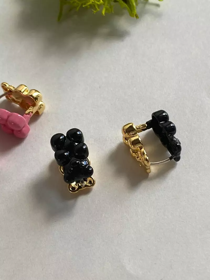 Nyunyu Wear - Korean Women Fashion - #momslook - Coating Haribo Earring - 6